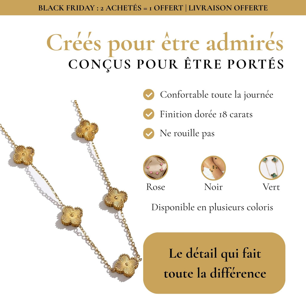 Bracelet trèfle à 4 feuilles