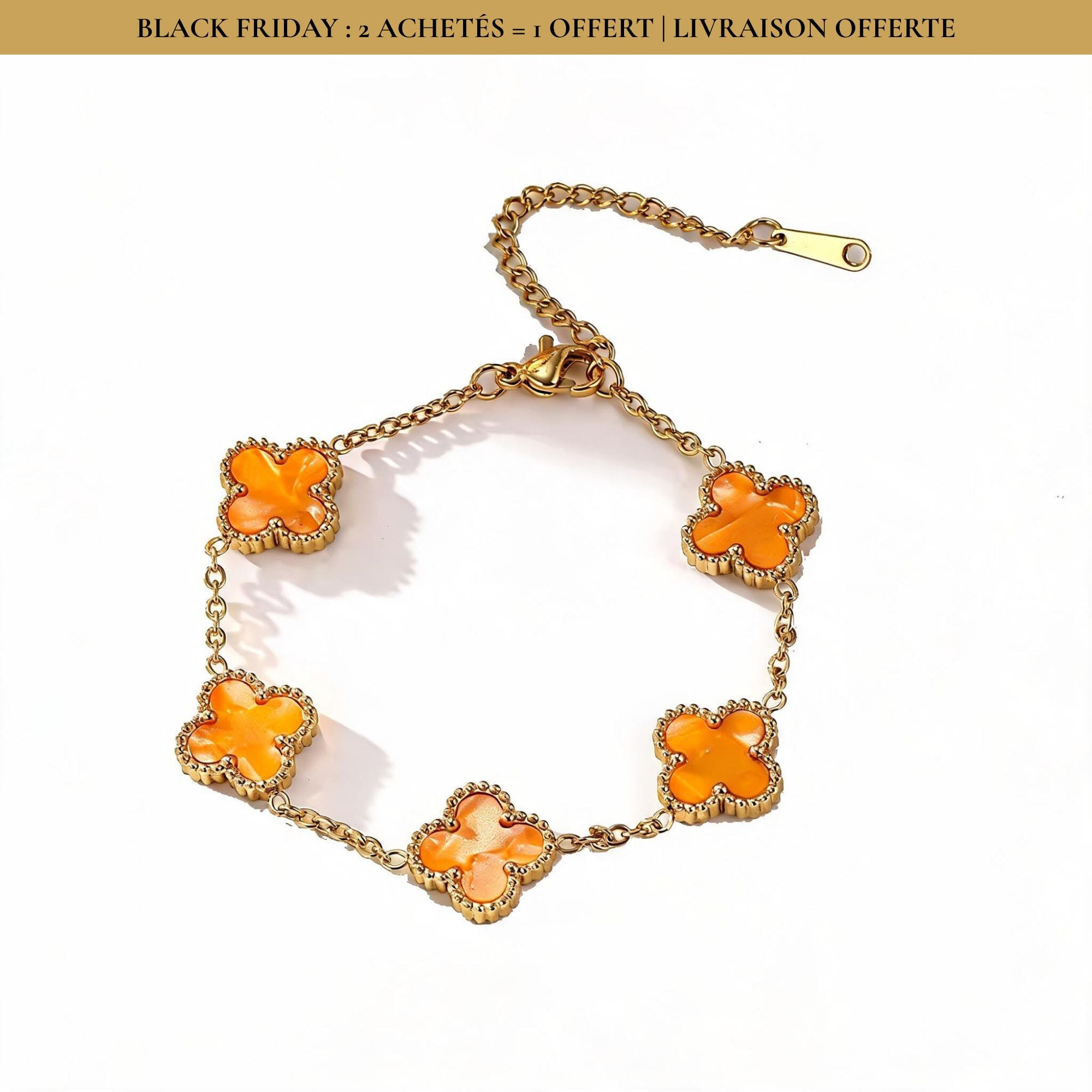 Bracelet trèfle à 4 feuilles